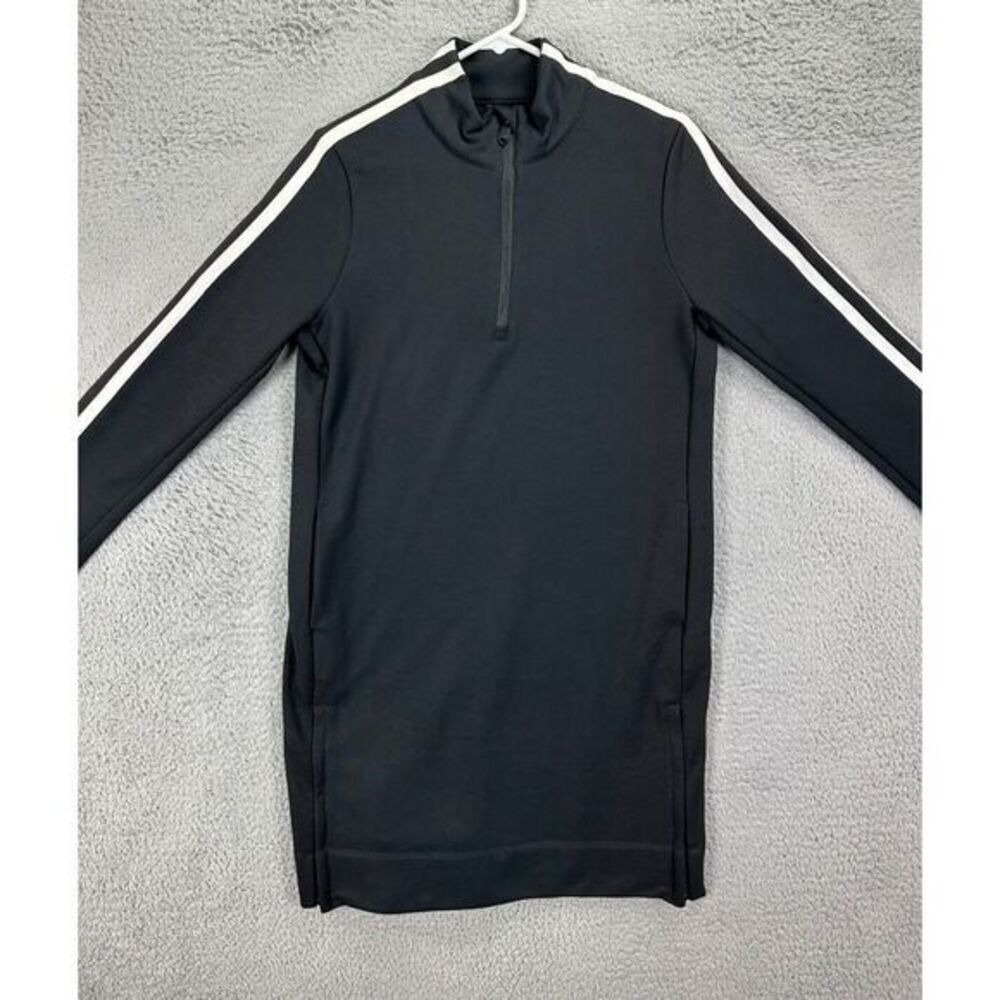 Athleta Sweater Womens Small Black White Quarter Zip Pullover Long Sleeve Ladies